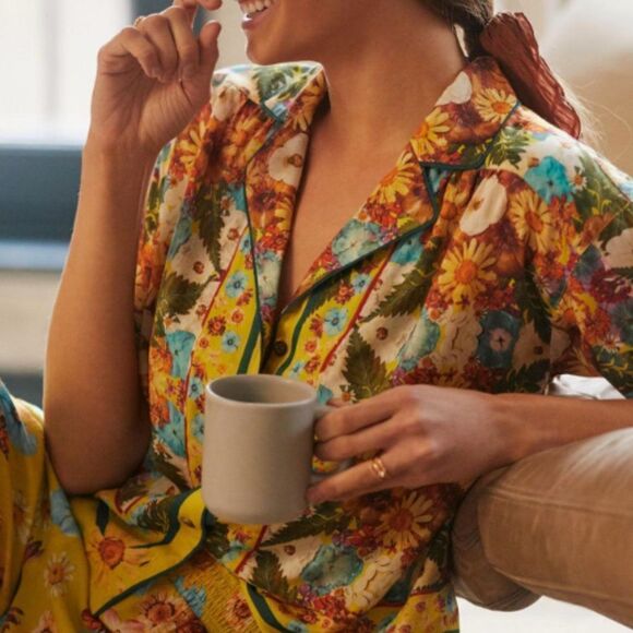 NEW Anthropologie The Moxy Collective Floral  Top - Picture 2 of 9